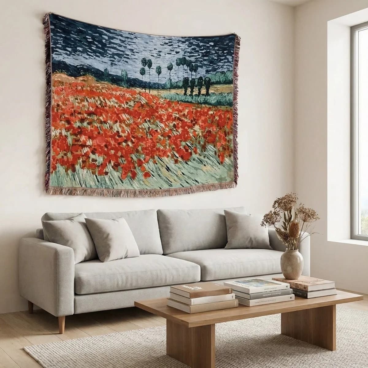 Van Gogh-inspirert veggteppe/pledd til sofa