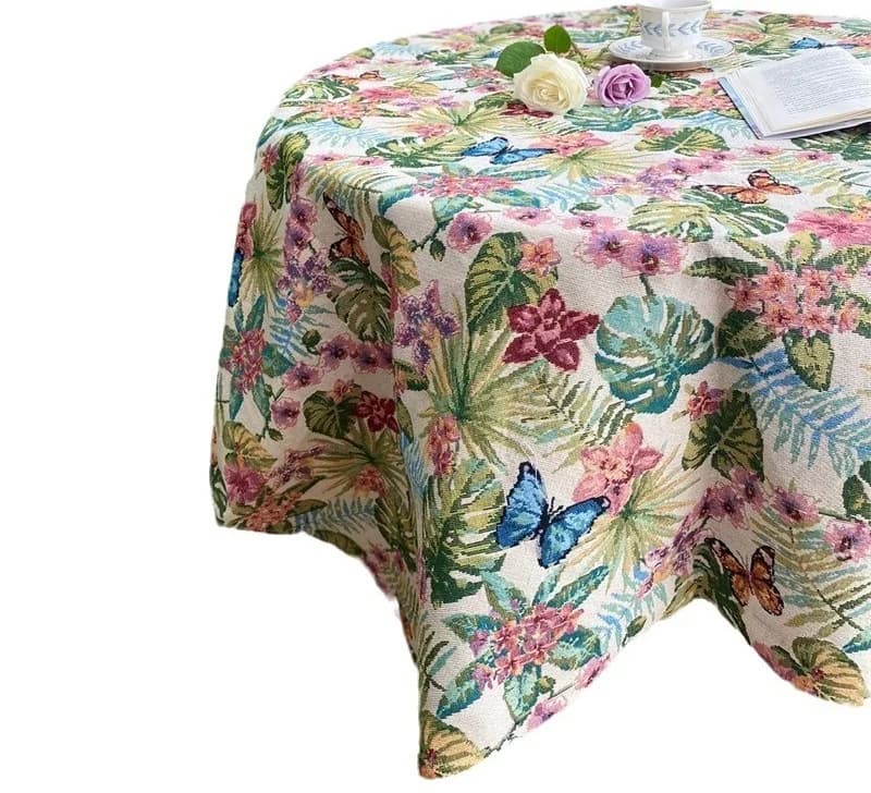 Tropisk regnskog bordløper og duk, polyester-bomullsblanding