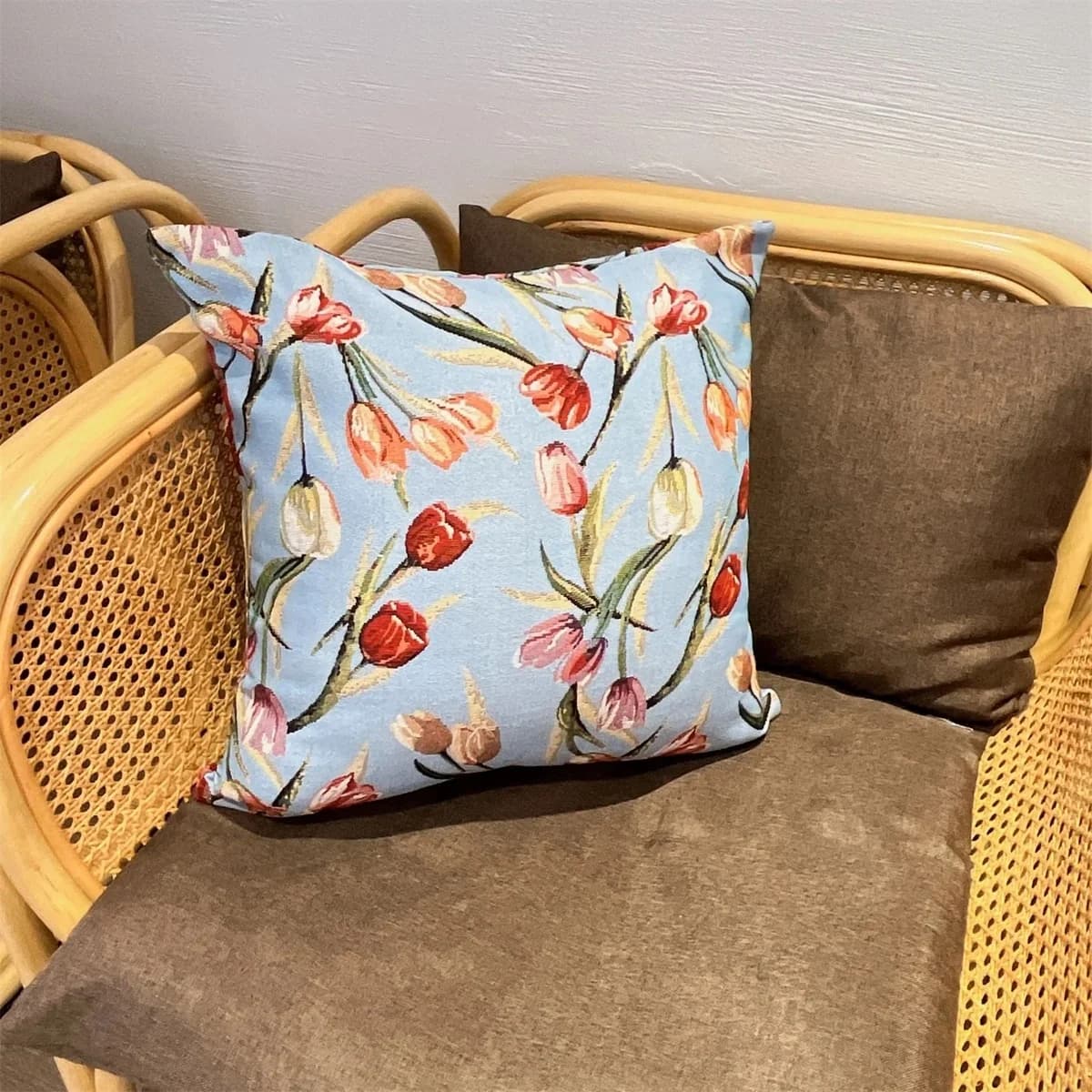 Jacquard putetrekk i amerikansk landstil for sofa