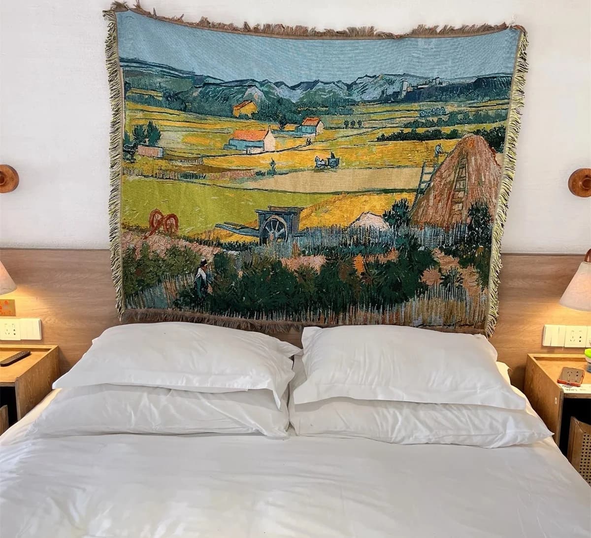 Van Gogh Kunsttrykk Strikket Pledd til Sofa