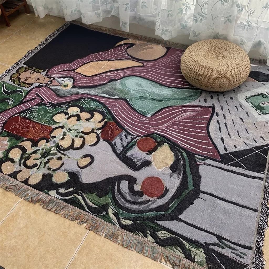 Kunstteppe i Matisse-stil til sofa og veggdekor