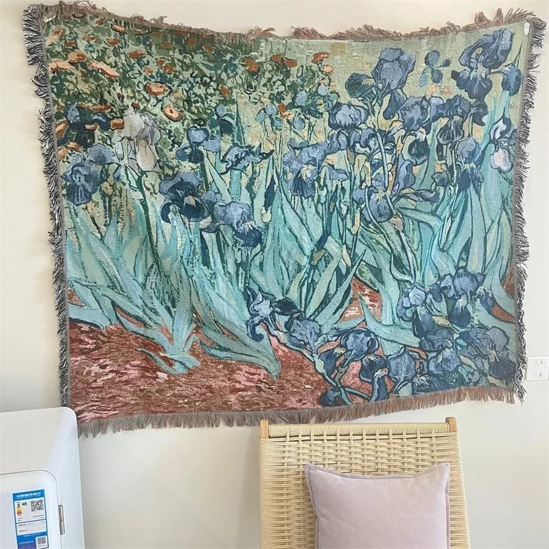 Van Gogh-inspirert veggteppe i bomullsblanding