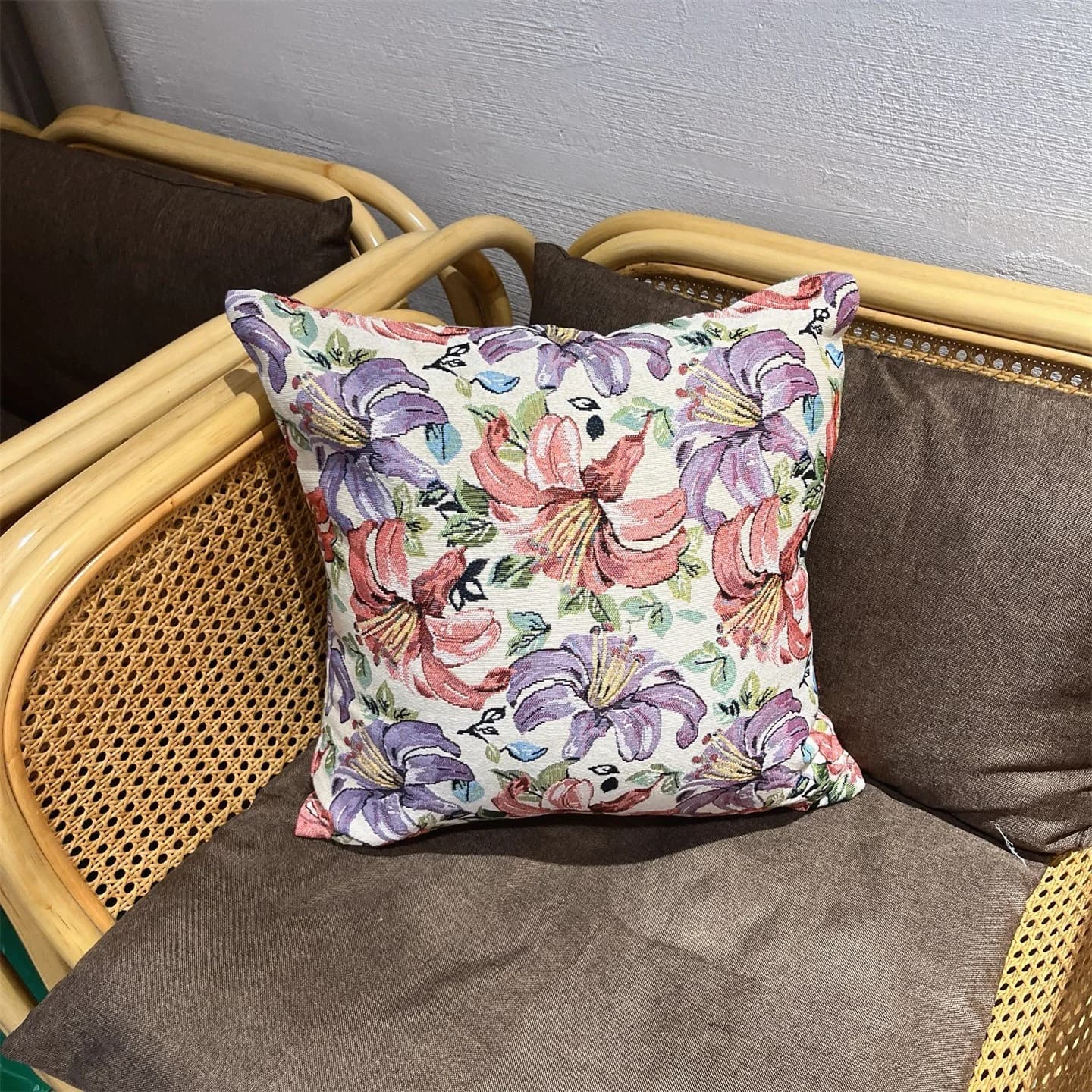 Jacquard putetrekk i amerikansk landstil for sofa