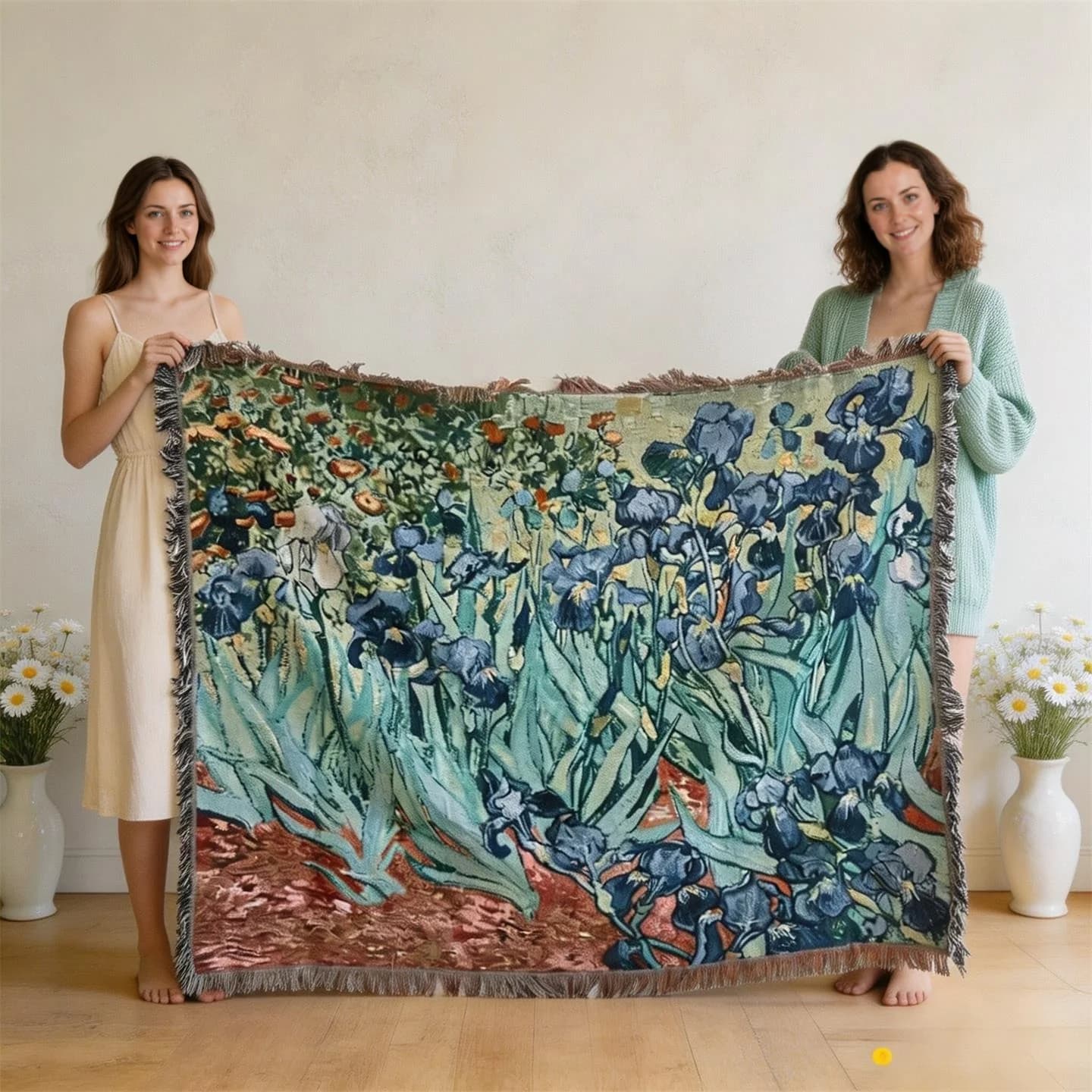 Van Gogh-inspirert veggteppe i bomullsblanding
