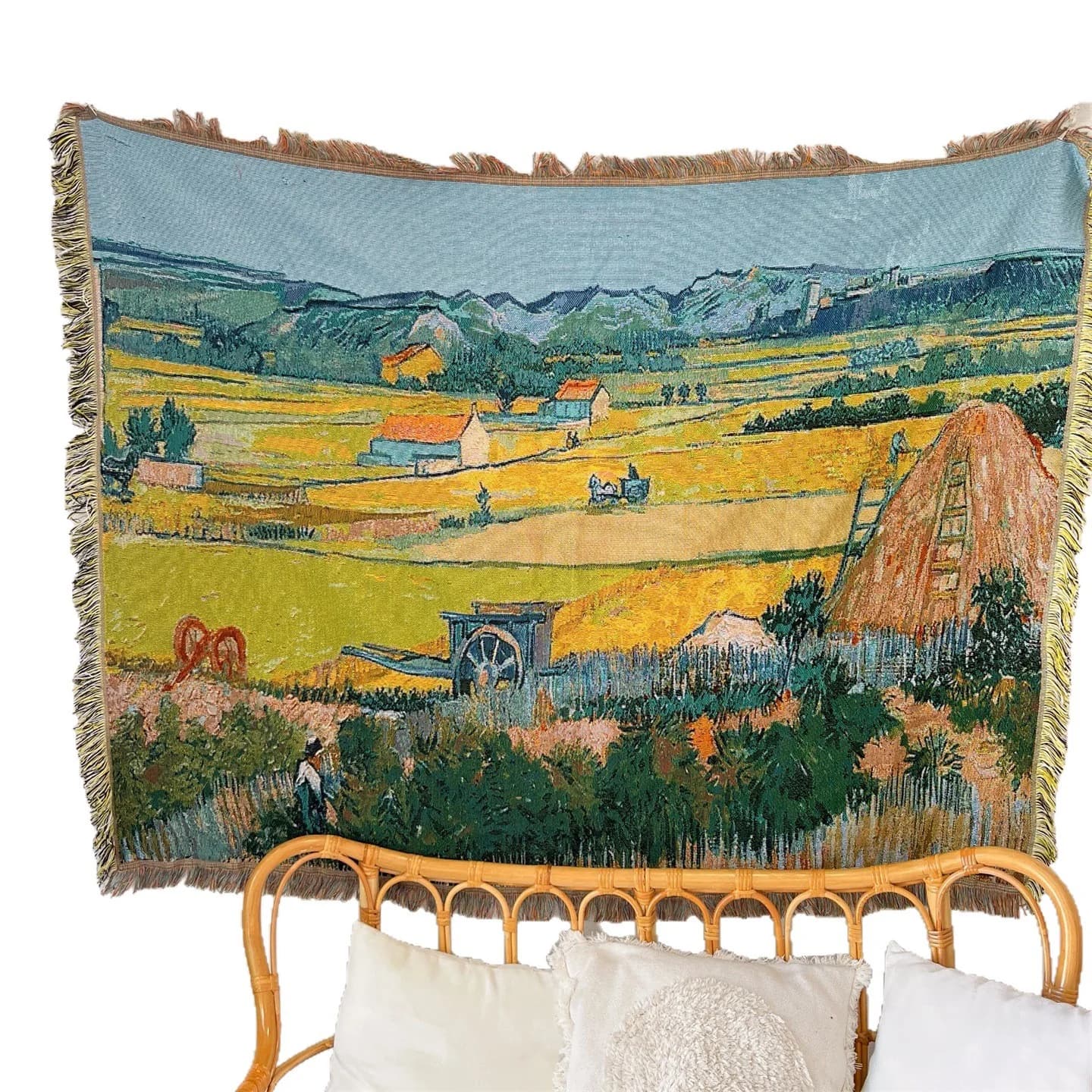 Van Gogh Kunsttrykk Strikket Pledd til Sofa