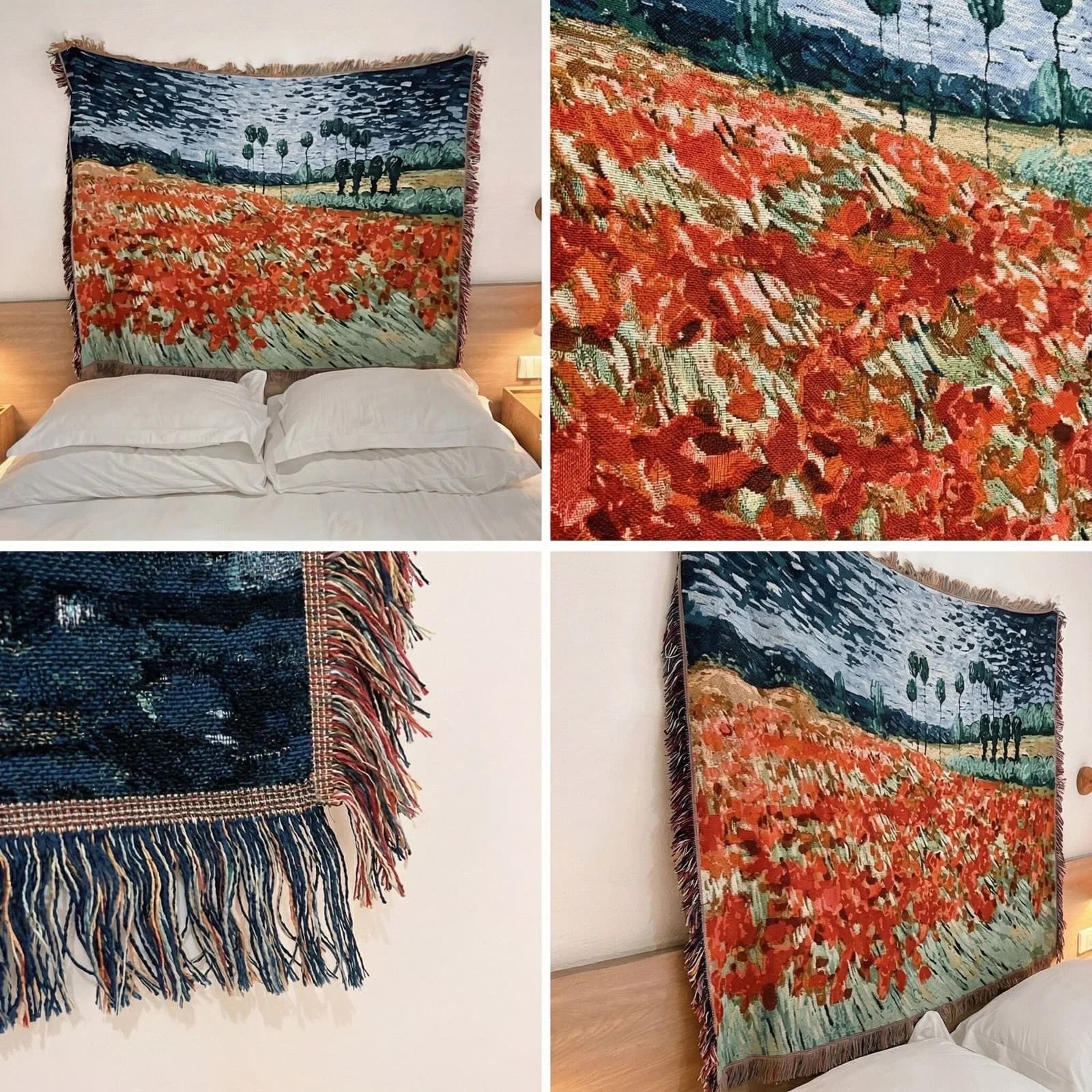 Van Gogh-inspirert veggteppe/pledd til sofa