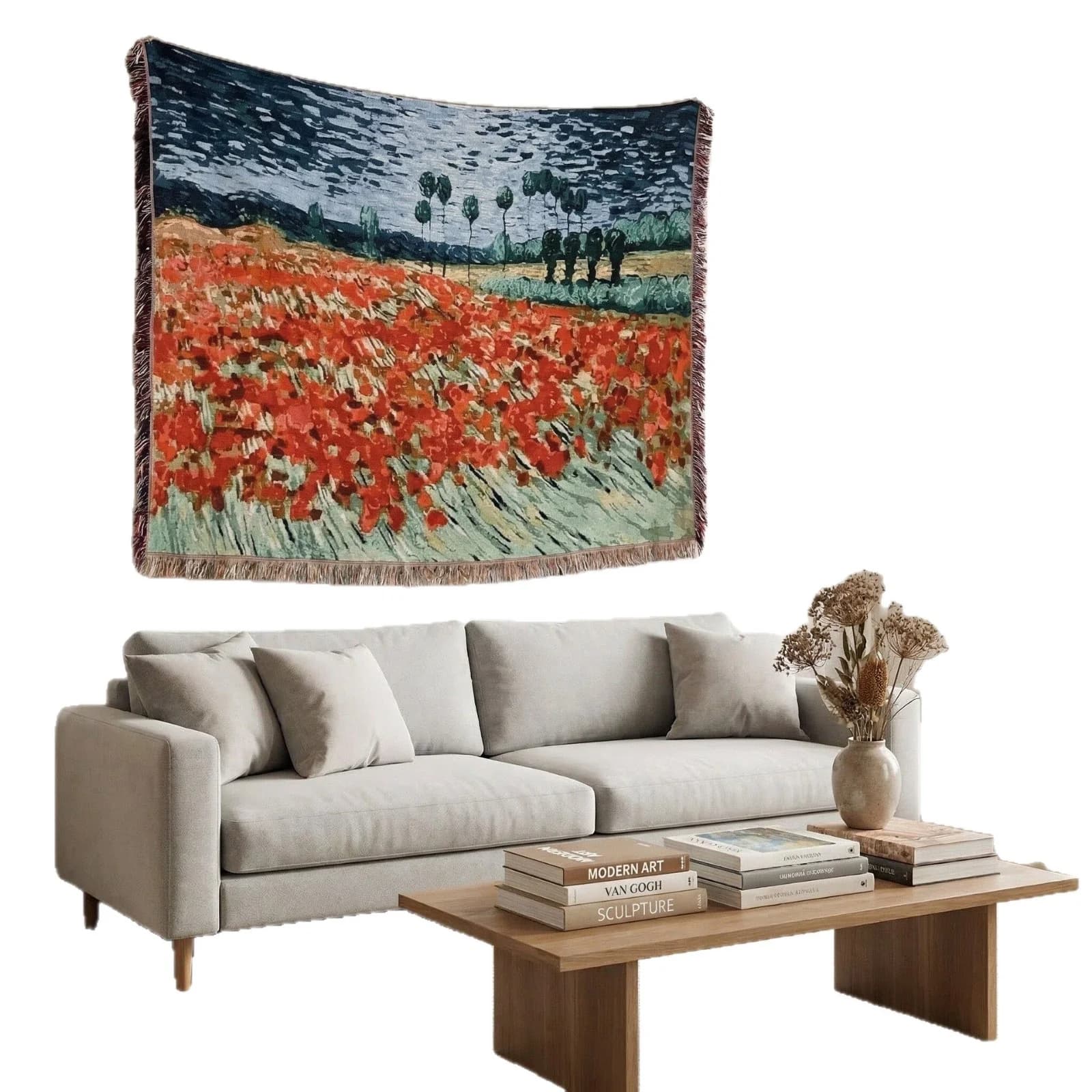 Van Gogh-inspirert veggteppe/pledd til sofa