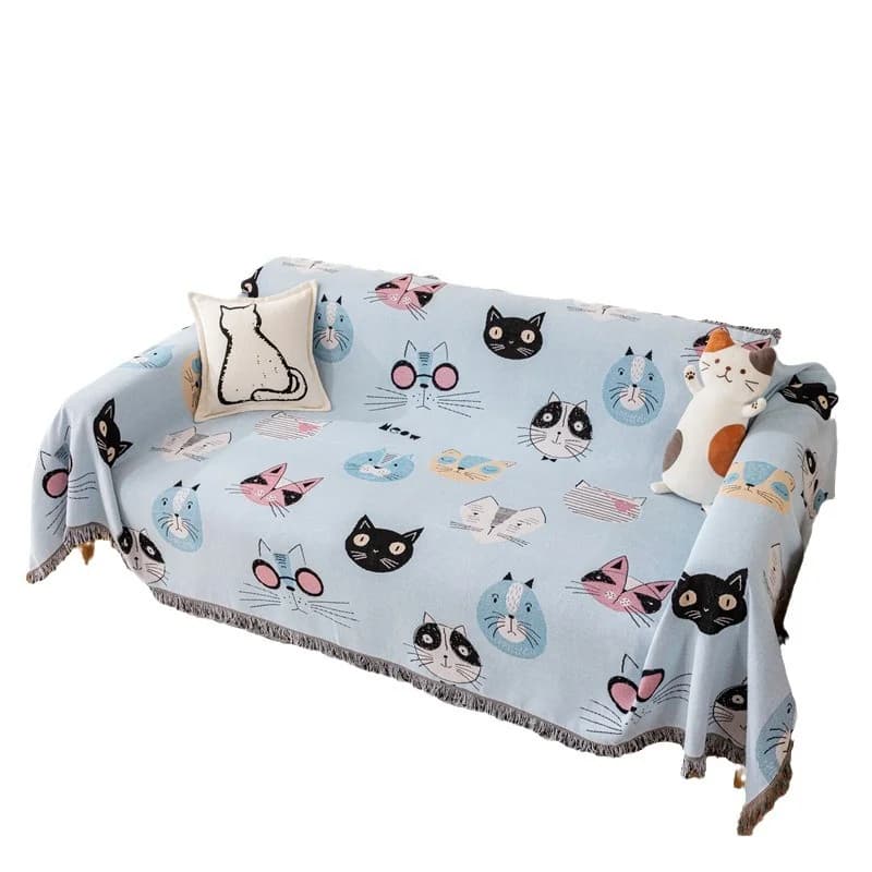 Sofapledd med tegneserie-katt