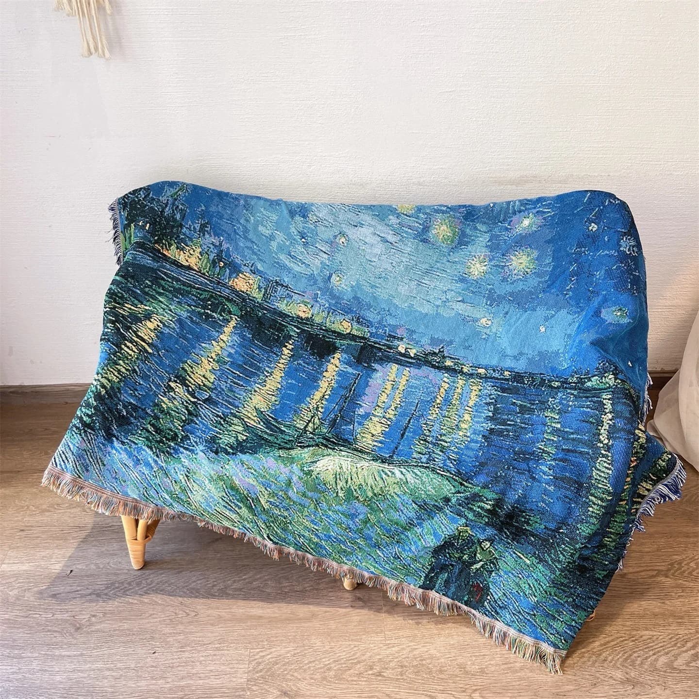 Van Gogh Kunsttrykk Strikket Pledd til Sofa